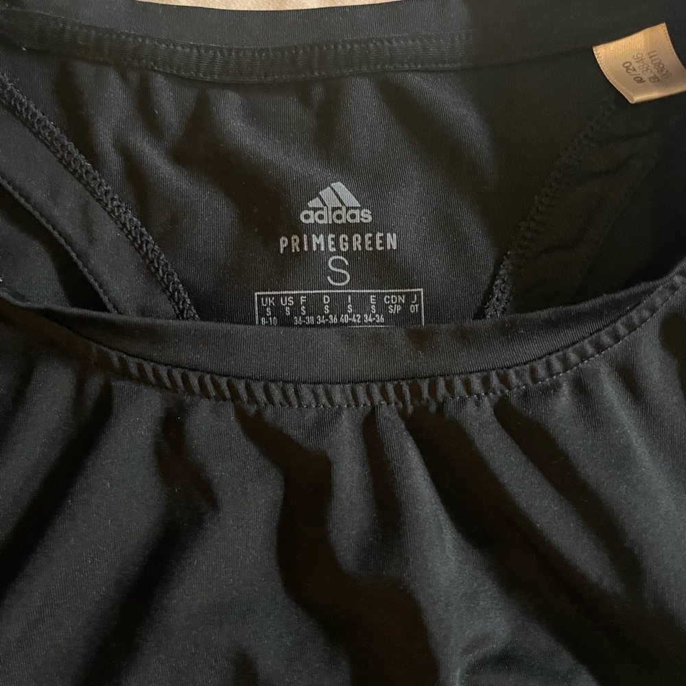 Adidas Primegreen Recycled Black Racerback Performance Tank Top - Picture 3 of 3